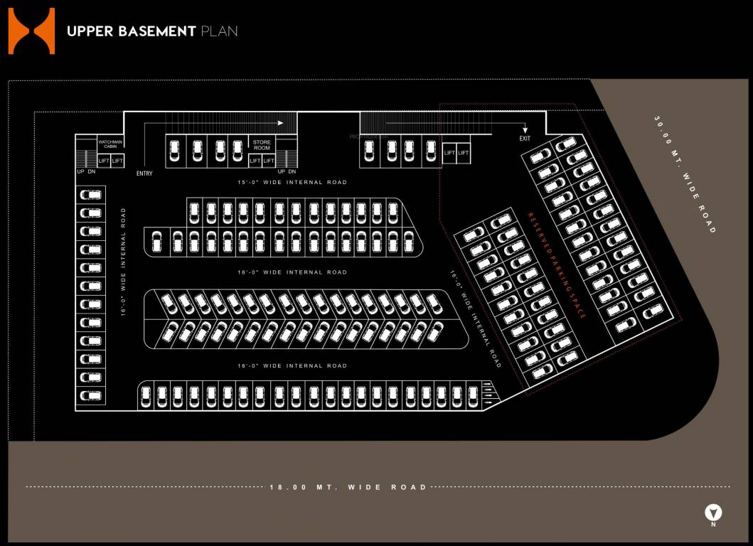  square Time Square Upper Basement  Cluster Plan