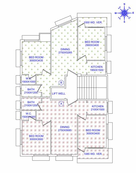  uma-smriti Uma Smriti Typical Floor Cluster Plan
