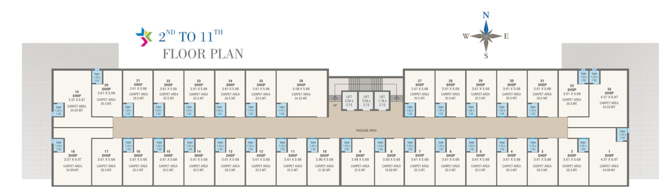 broadway empire Broadway Empire Cluster Plan from 2nd to 11th Floor