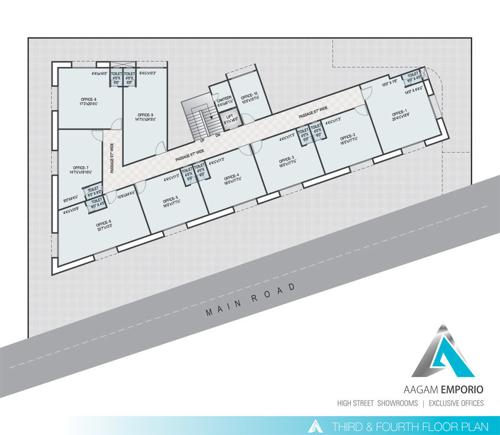  emporio Aagam Emporio Cluster Plan from 3rd to 4th Floor