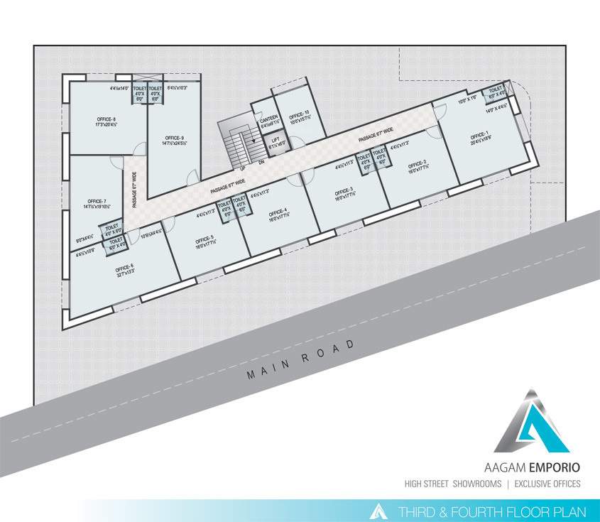  emporio Aagam Emporio Cluster Plan from 3rd to 4th Floor