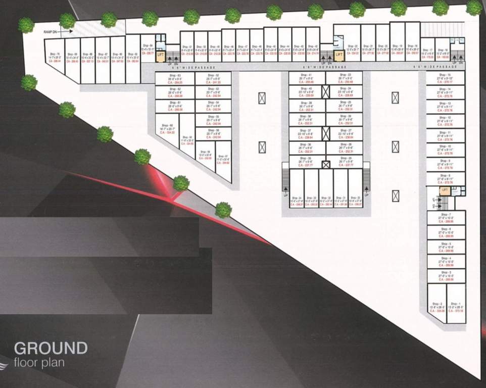 arcade Tulsi Arcade Cluster Plan for ground Floor