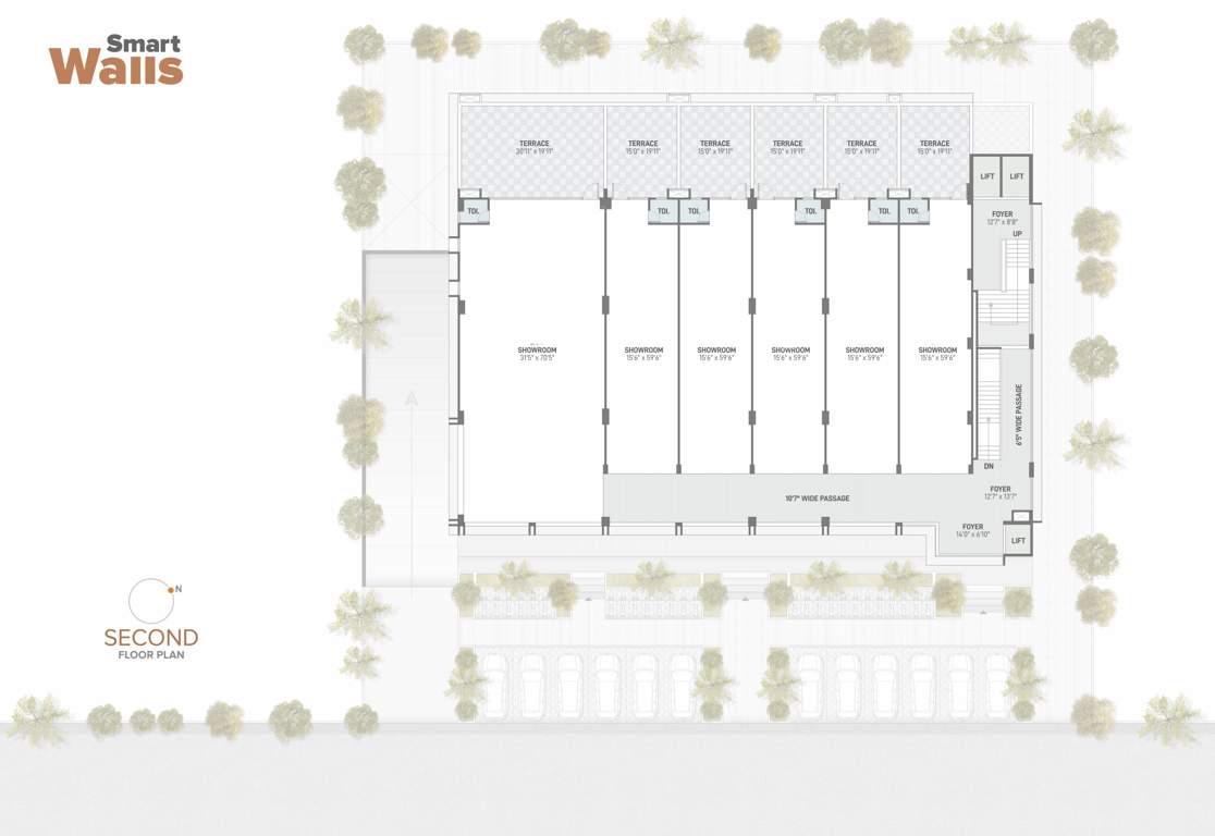  smart walls Building Cluster Plan For 2nd Floor