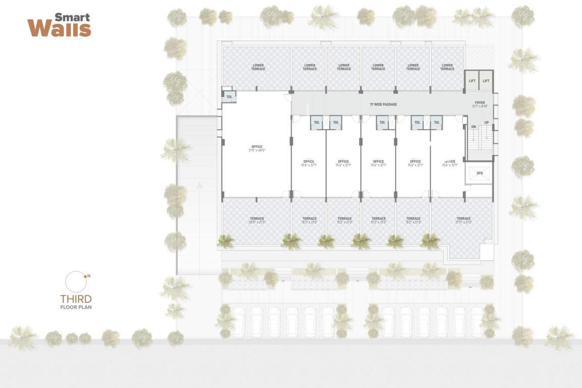  smart walls Building Cluster Plan For 3rd Floor