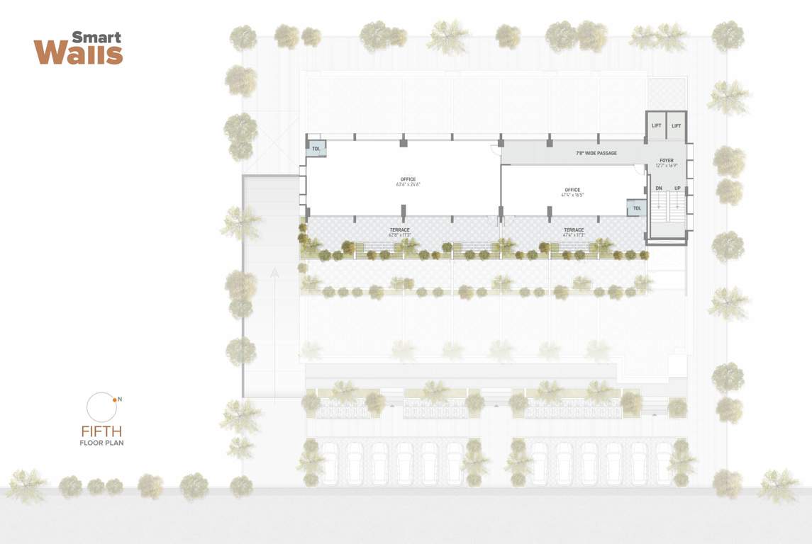  smart walls Building Cluster Plan For 5th Floor