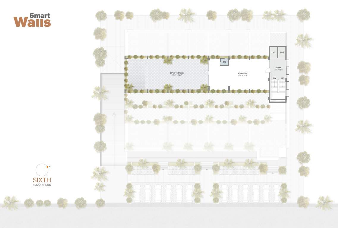  smart walls Building Cluster Plan For 6th Floor