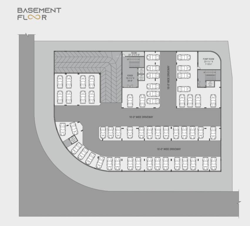 infinity park Infinity Park Basement Floor Cluster Plan