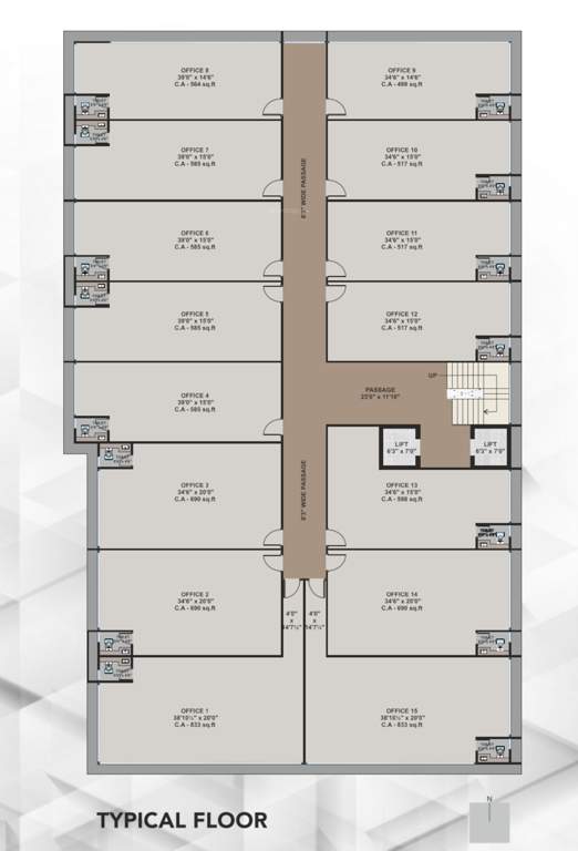  solarium business centre Solarium Business Centre Typical Floor Cluster Plan