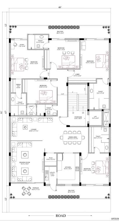  opulent pavilions Opulent Pavilions Cluster Plan from 1st to 4th Floor