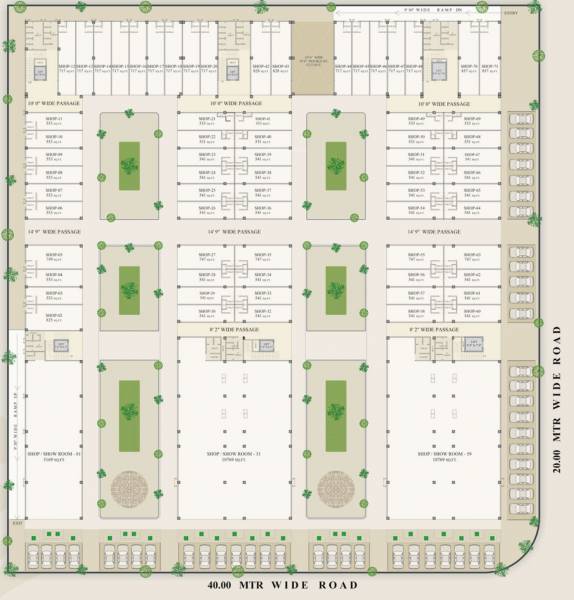  golden-arcade Block A,B,C,D Cluster Plan For Ground Floor
