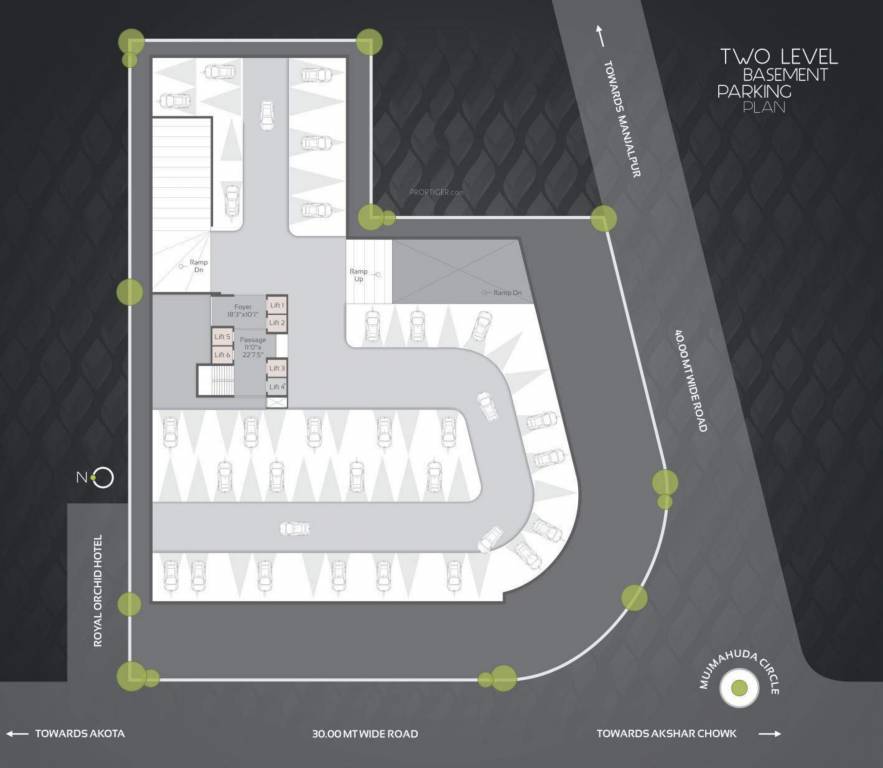 silver Commercial Cluster Plan For 2nd Level Basement Floor