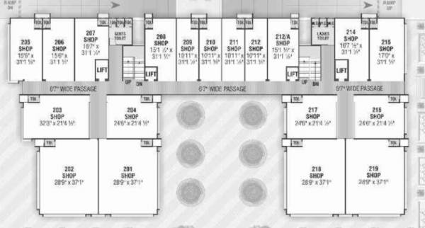  sarthak-pulse-mall Sarthak Pulse Mall Cluster Plan For 2nd Floor