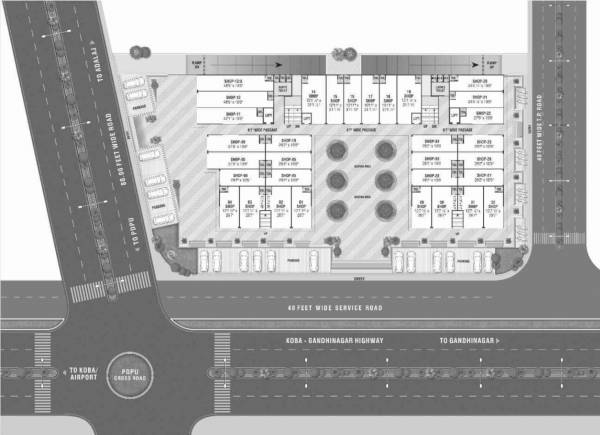  sarthak-pulse-mall Sarthak Pulse Mall Cluster Plan For Ground Floor