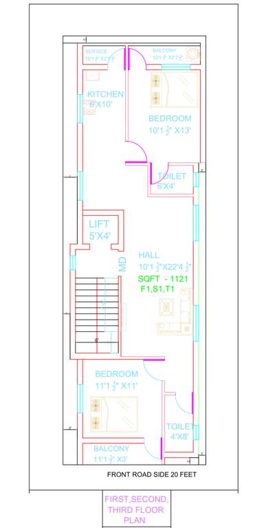  garden villa apartment Garden Villa Apartment Cluster Plan from 1st to 3rd Floor
