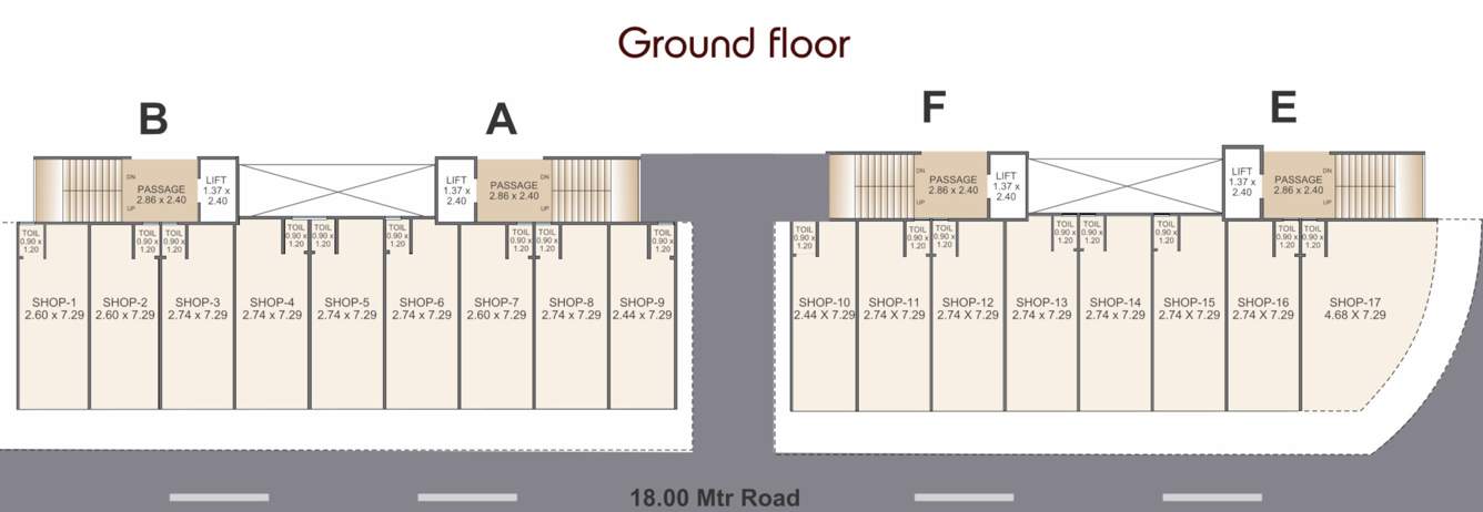  vraj vihar  A To F Cluster Plan For Ground Floor