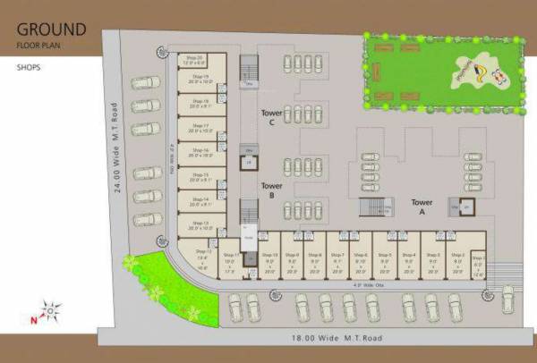 A, B, C Cluster Plan For Ground Floor keshav-kunj- A, B, C Cluster Plan For Ground Floor