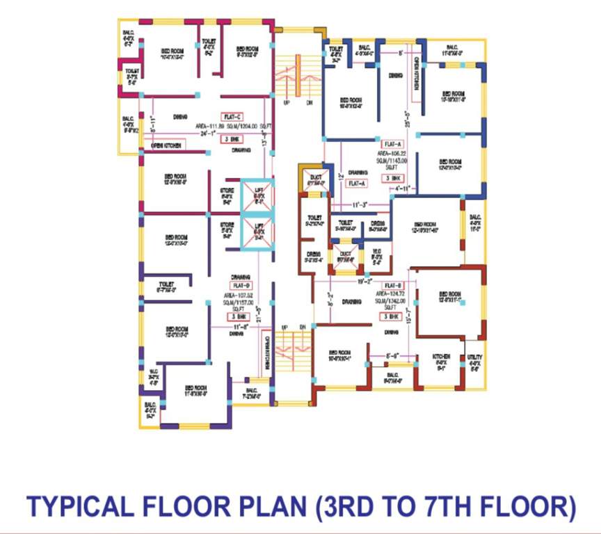  manishika enclave phase lll Manishika Enclave Phase lll Cluster Plan From 3rd To 7th Floor