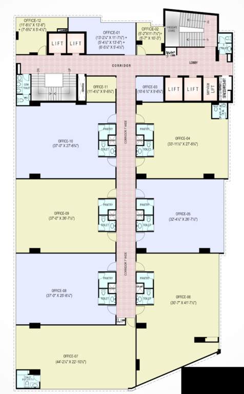  business 18 Business 18 Cluster Plan From 2nd To 4th Floor