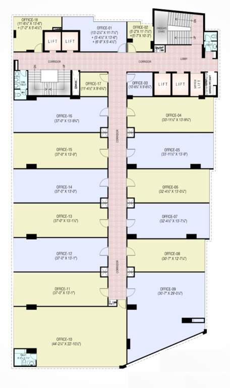  business 18 Business 18 Cluster Plan From 5th To 6th Floor