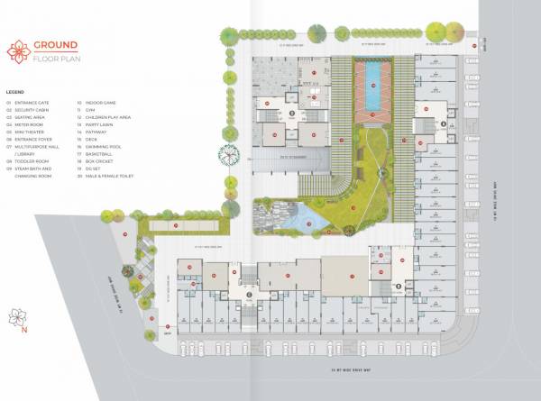  ganesh-legacy Block A, B, C And D Cluster Plan For Ground Floor