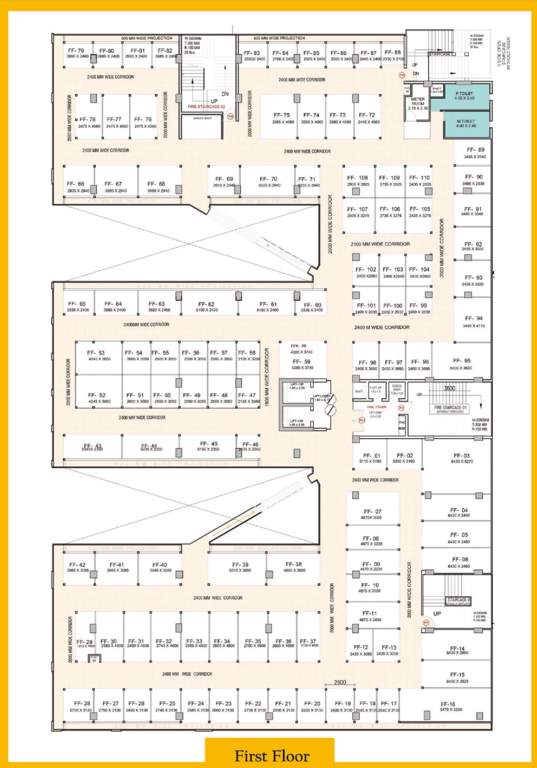  yamuna city mall Yamuna City Mall Cluster Plan For 1st Floor