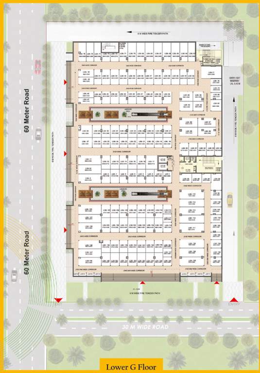  yamuna city mall Yamuna City Mall Cluster Plan For Lower Ground Floor