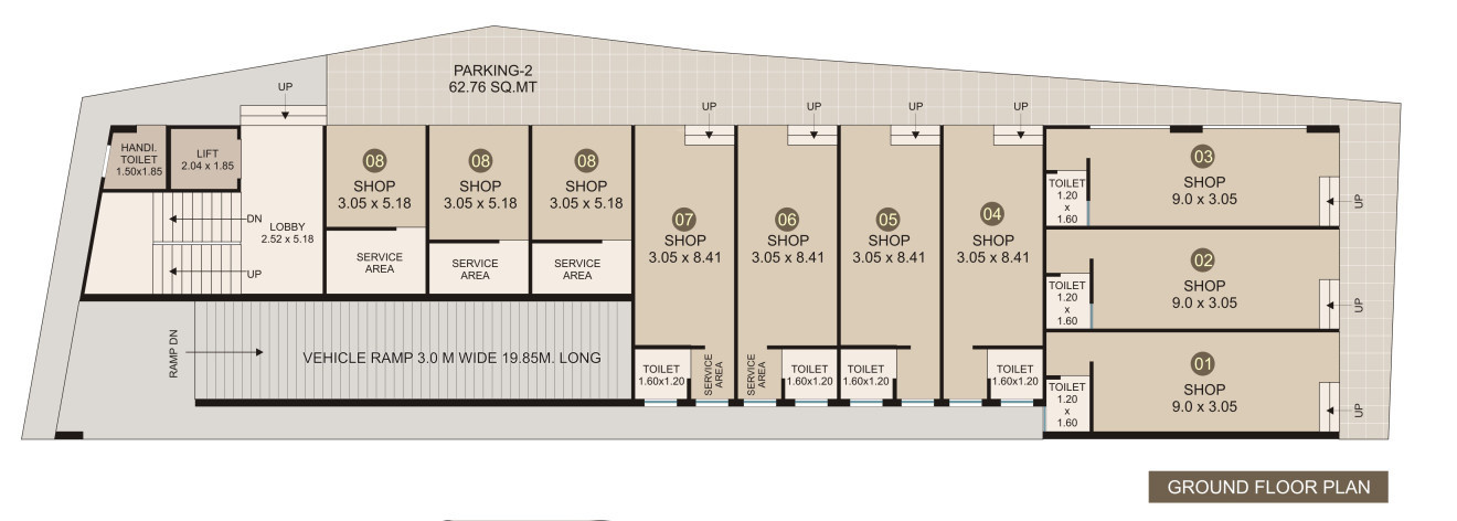 royal square Royal Square Ground Floor Cluster Plan