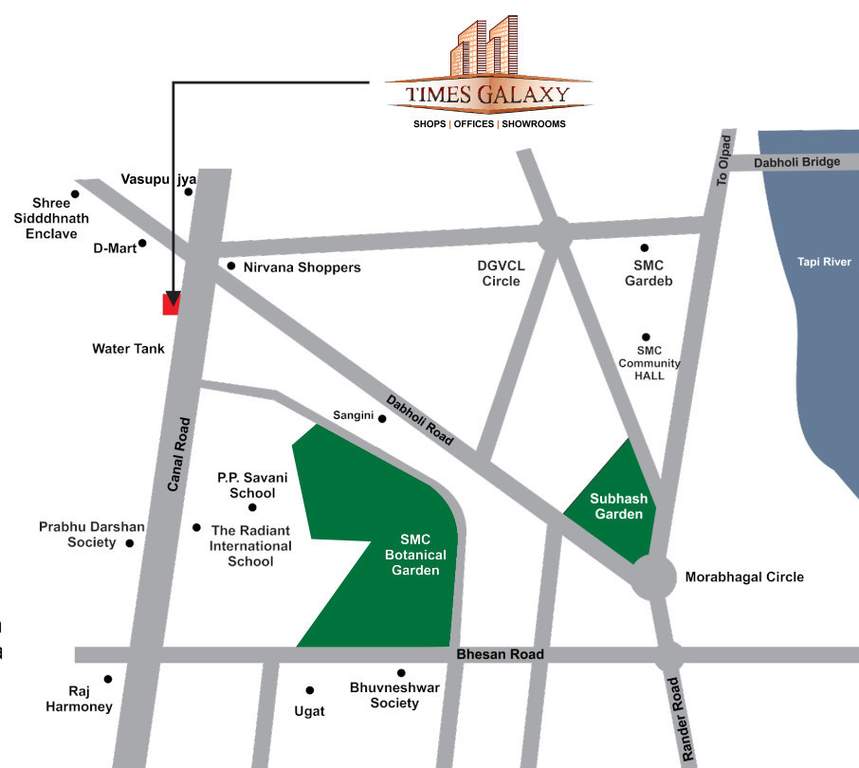 times galaxy Location Plan