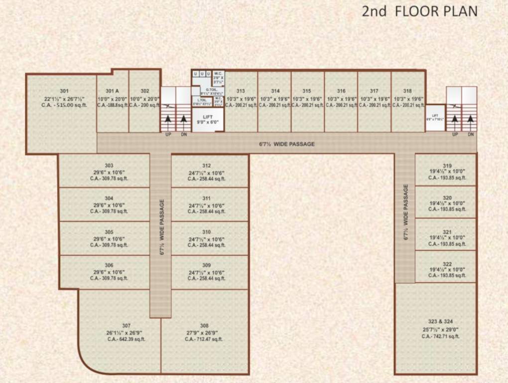  times corner MRP Times Corner Cluster Plan for 2nd Floor
