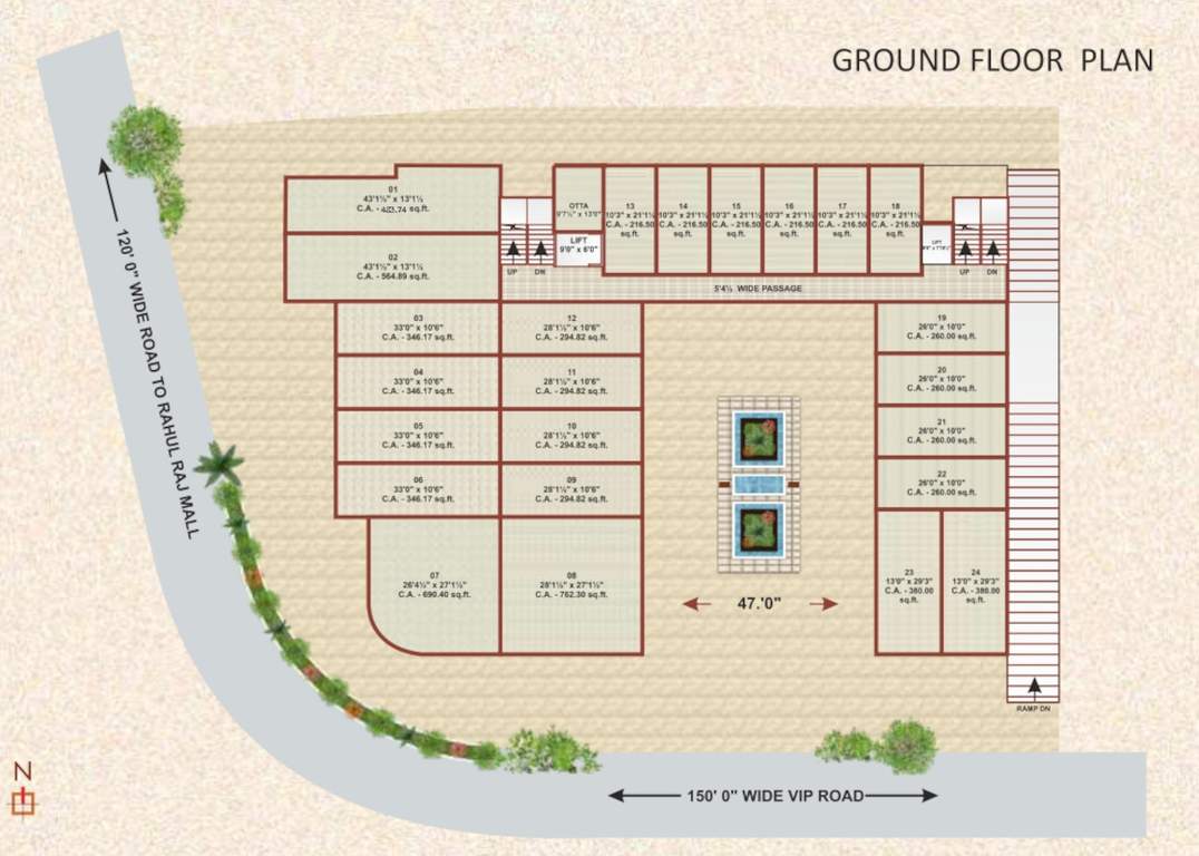  times corner MRP Times Corner Cluster Plan for ground Floor