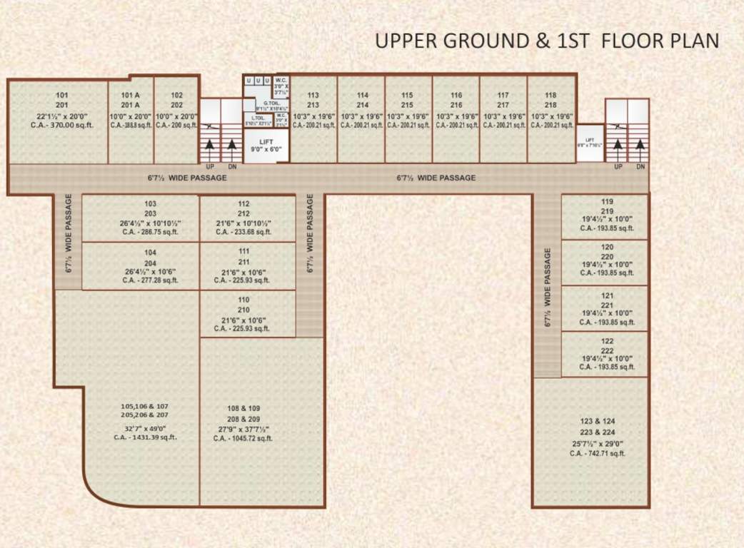 times corner MRP Times Corner Cluster Plan from Upper ground to 1st Floor