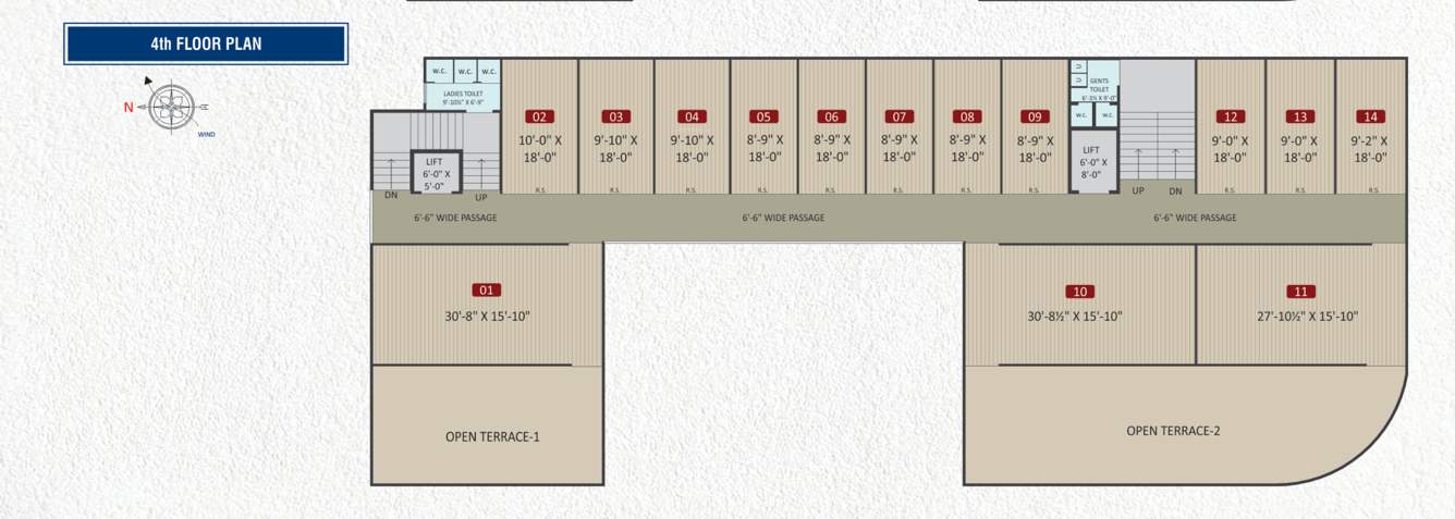  yogi arcade Yogi Arcade Cluster Plan for 4th Floor