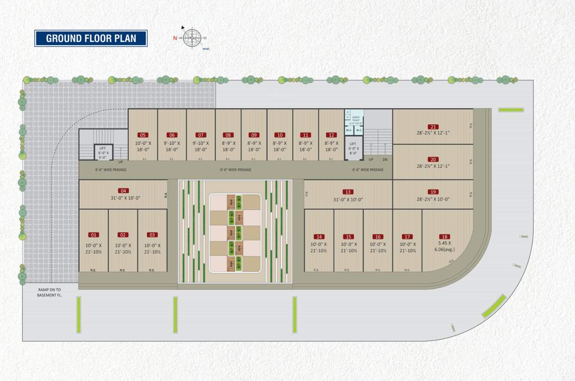  yogi arcade Yogi Arcade Ground Floor Cluster Plan