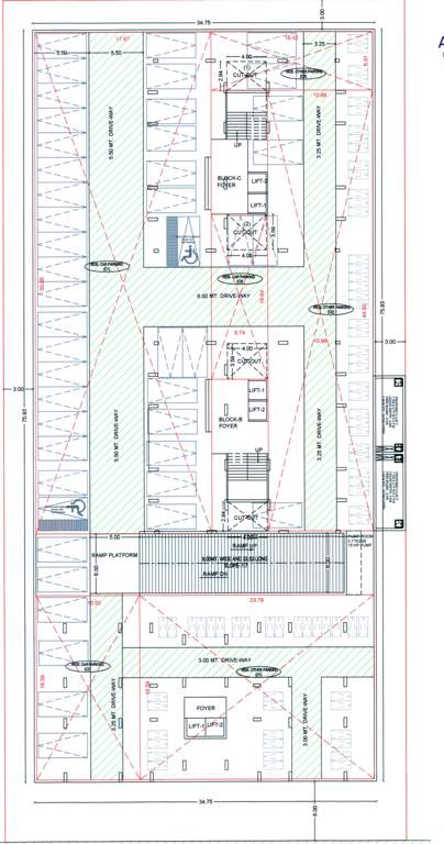  ananta happinest Block A,B,C Cluster Plan For Basement Plan