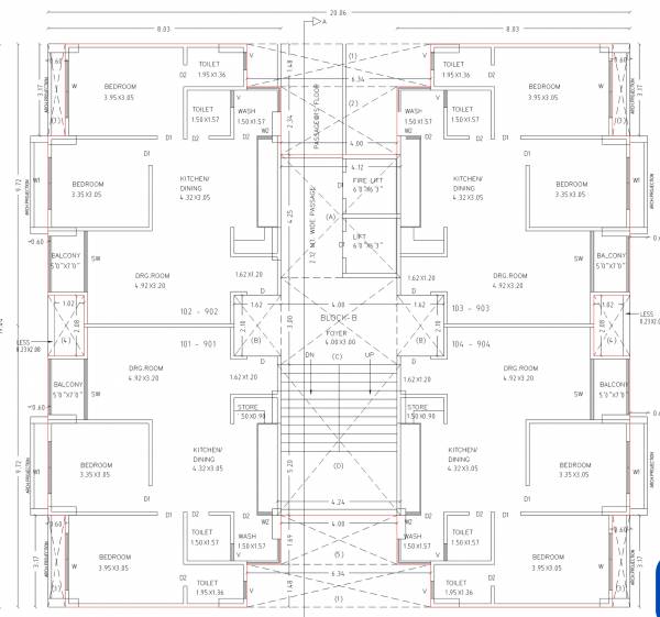  ananta-happinest Block B Cluster Plan For Typical Floor Plan