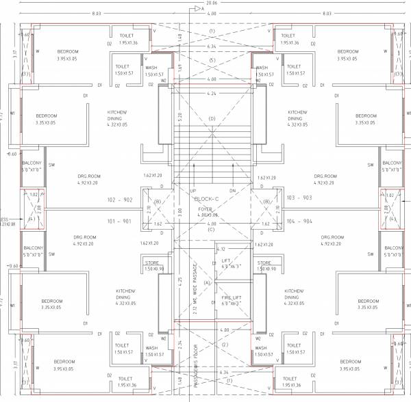  ananta-happinest Block C Cluster Plan For Typical Floor Plan