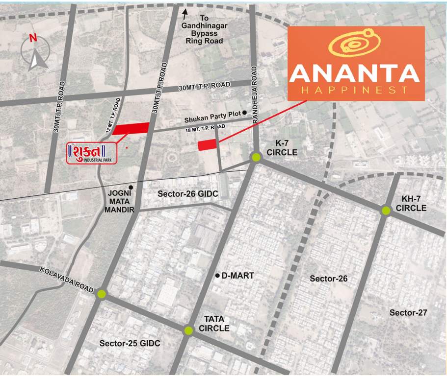  ananta happinest Location Plan