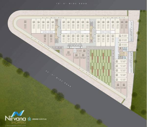  nirvana-shoppers Nirvana Shoppers Cluster Plan for ground Floor