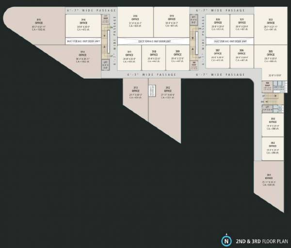  nirvana-shoppers Nirvana Shoppers Cluster Plan from 2nd to 3rd Floor