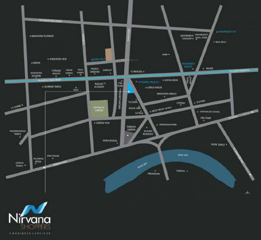 nirvana shoppers Location Plan