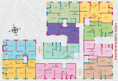  apartment Block B Cluster Plan from 1st to 6th Floor