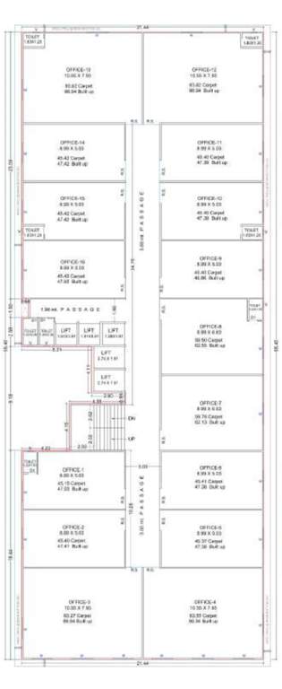 surat dawa bazar Surat Dawa Bazar Cluster Plan from 3rd to 6th Floor