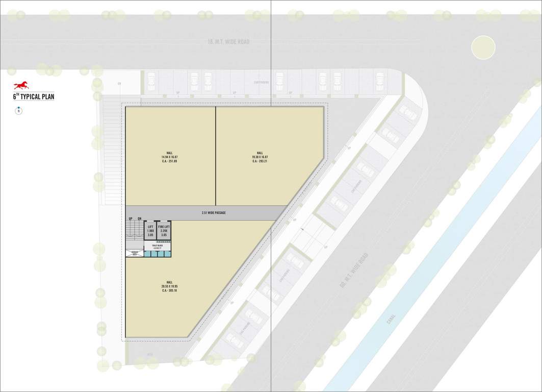  galloping corridor Galloping Corridor Cluster Plan for 6th Floor