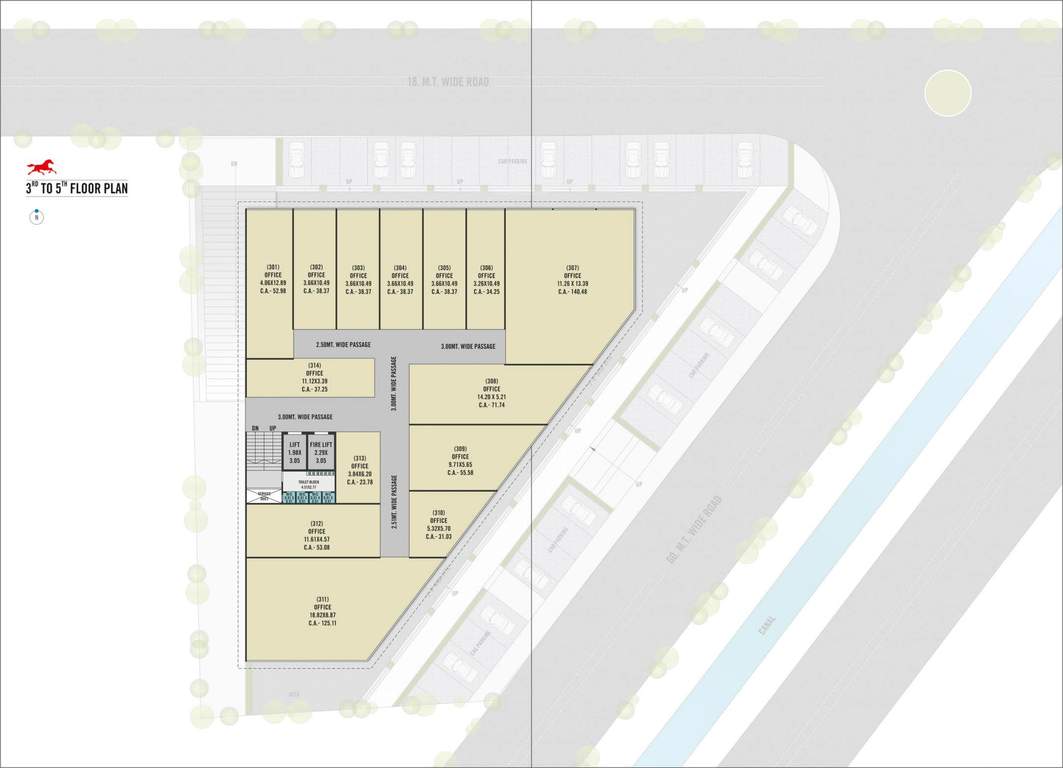  galloping corridor Galloping Corridor Cluster Plan from 3rd to 5th Floor