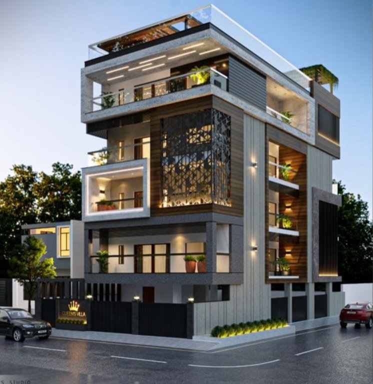 queens villa Elevation