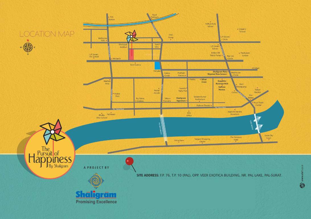 the pursuit of happiness Location Plan