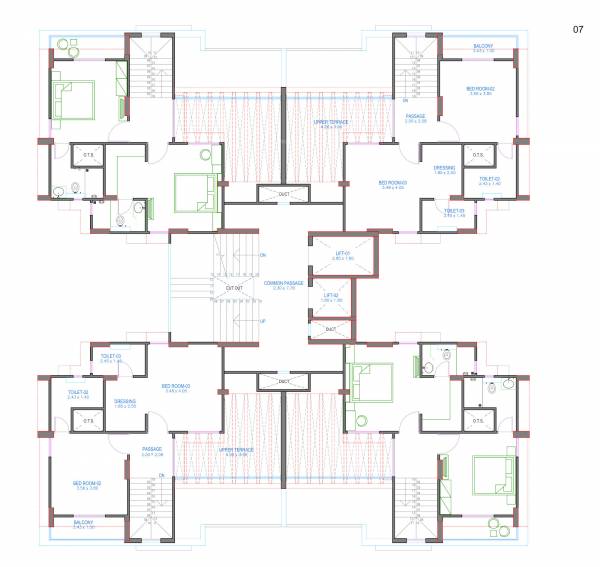  bluets-phase-9 Bluets Phase 9 Cluster Plan for 12th Upper Floor