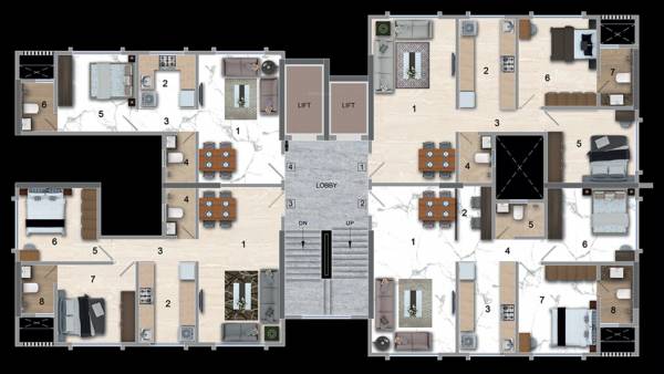  giridarshan Giridarshan Cluster Plan from 1st to 9th Floor