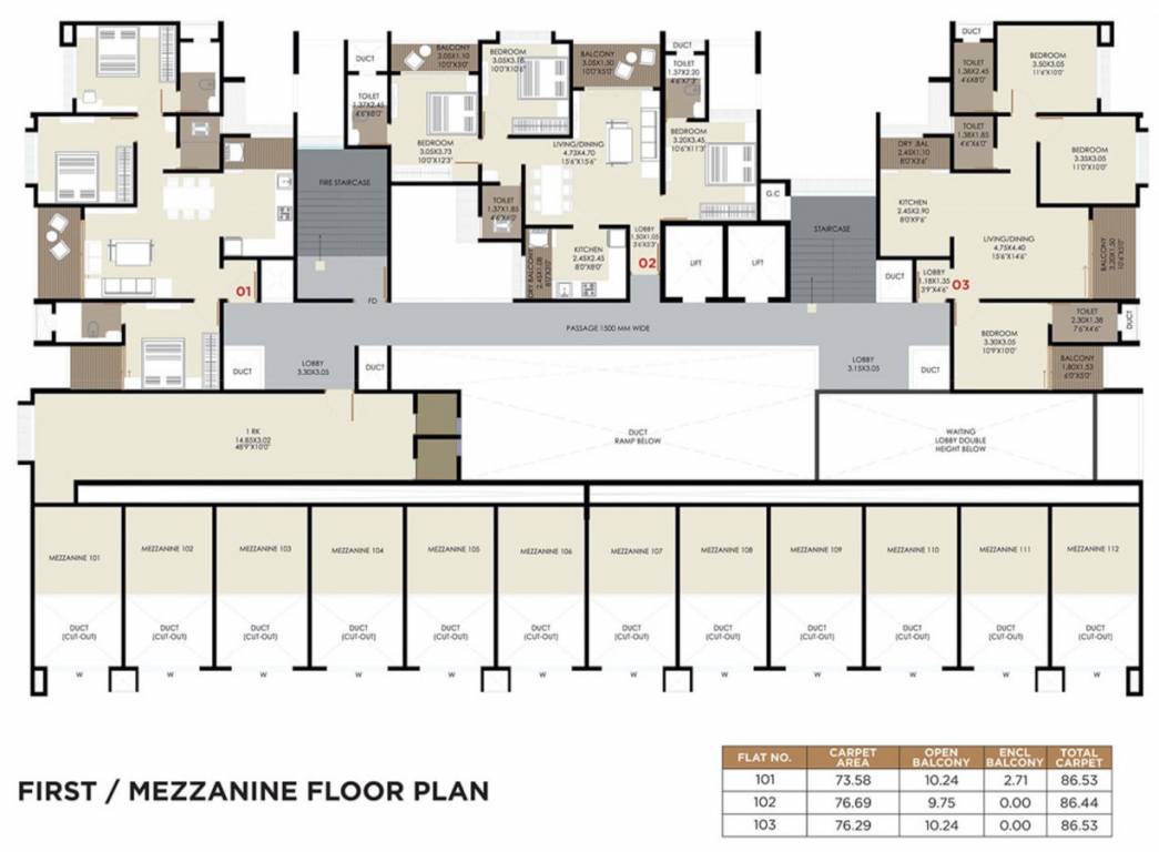  skyone Anantam Skyone Cluster Plan for 1st Floor