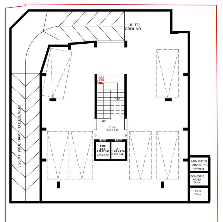  pradhyuman park Pradhyuman Park Cluster Plan For Basement Plan